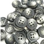 Ekru Kahverengi ve Gri Su Düğmeleri - Gömlekler, Ceketler, Amerika ve Paltolar için Düğmeler - Çeşitli Boyutlar (12 mm, 15 mm, 18 mm, 20 mm ve 25 mm) - Dikiş Aksesuarları - İspanya'dan yapılmış ve gönderilir - Gri 15 mm