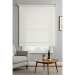 Ekru Stor Zebra Güneşlik Perde .eteği Dilimli ,ithal Kumaş , Alüminyum Kasa Metal Ayak. - Beyaz - 170 x 250