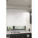 Ekru Stor Zebra Güneşlik Perde Etek Dilimli Modern Kumaş - 200 x 200 cm