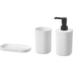 EKS Ticaret Ikea Banyo Sabunluk Seti Meridyendukkan Beyaz Sıvı Sabunluk Takımı Banyo