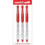 EKS Ticaret Uni-Ball Uniball Signo Dx 0.38 mm Kırmızı Jel Kalem 3 Adet UM-151