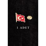 Eksero Türk Bayrağı Yaka Rozeti (1 Adet)