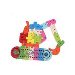 (Ekskavatör) Sofirn Alfabe Jigsaw Puzzle Ahşap Harfler Numaraları Yapı Taşı Oyuncaklar (Yurt Dışından)