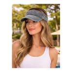 EKstore Yıkamalı Denim Pamuklu Vizör Şapka - Kadın/Erkek - İlkbahar/Yaz Sporcu Tenis Kep Şapka