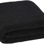 Ekstra Büyük Büyük Boy Banyo Havluları,%100 Pamuk Türk Havluları, 101,6 x 203,2 cm - Maksimum Yumuşaklık ve Emici Banyo Havlusu, Ağır 1000 Gram 992,2 g (Siyah, 1 Adet)
