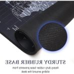 Ekstra Büyük Dünya Haritası Mouse Pad, Kaymaz Kauçuk Taban - Ahşap