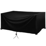 Ekstra Büyük Su Geçirmez Dış Mekan Veranda Masa Örtüsü - 275 x 110 x 75 cm - Tüm Hava Koşullarına Dayanıklı Anti UV Oxford Kumaş - Yağmur ve Güneş Koruması için Bahçe Mobilyaları Koruyucu