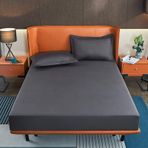 Ekstra Derin Cepli Lastikli Çarşaf 150 x 190 cm Yumuşak Havlu Kumaş Yastık Kılıfı ile Yatak Üstü Kutu Bahar ve Su Yatakları için İdeal Rahat ve Rahat Yatak Çözümü
