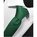 Ekstra Ince Yeşil Renk Düz Slim Fit 4 cm Genişliğinde Kravat Mendil Seti Slim Fit Dar - Standart