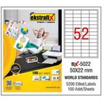 Ekstrafix 50x22 mm Laser Etiket