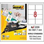 Ekstrafix 99.1x67.7 mm Laser Etiket
