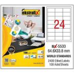 Ekstrafix Fix-5533 64.6 x 33.8 mm Lazer Etiket