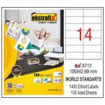 Ekstrafix Fix-5712 105 x 42.69 mm Lazer Etiket