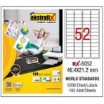 Ekstrafix Laser Etiket 100 Yp 46.4X21.2 Laser-Copy-Inkjet FİX-5052 - Renkli