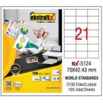 Ekstrafix Laser Etiket 100 Yp 70X42.43 Laser-Copy-Inkjet FİX-5124 - Renkli