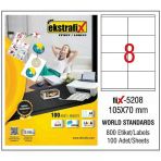 Ekstrafix Laser Etiket 105X70mm Fix-5208 (100 Lü Paket)