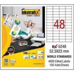 Ekstrafix Laser Etiket 52,5X23mm Fix-5248 (100 Lü Paket)