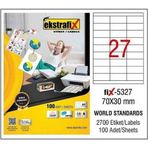 Ekstrafix Laser Etiket 70X30mm Mm Q Fix-5327 (100 Lü Paket)