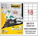 Ekstrafix Lazer Etiket 70X46 100 Sayfa