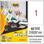 Ekstrafix TOZALİT FİX-5000 LAZER ETİKET 210*297