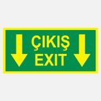 Ekstrafix YF066 12x25 cm Fosforlu Çıkış Uyarı Levhası