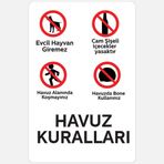 Ekstrafix YUL-428 25x35 cm Havuz Kuralları