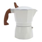 Ekstraksiyon Soba Kahve Makinesi, Alüminyum Alaşımlı Malzeme Çift Valf Tasarımı Sağlam İnşaat 80ml Mocha Pot Bir Brewer Percolator (Beyaz) (WHITE)