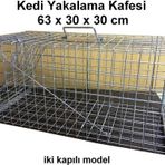 Ekvet Canlı Kedi Yakalama Kafesi 30X30X63Cm Çift Kapı