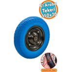 El Arabası Tekeri Yük Taşıma Rulmanlı Patlamayan Poliüretan Teker Pu Tekerlek 350X70 mm - 0,5