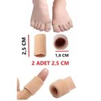 El Ayak Parmak Koruyucu Ayırıcı Kumaş Silikon Tüp 2.5 CM 2 Adet