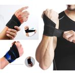 El Bilek Bandajı Elastik Sporcu Bilekliği Fitness Ağırlık Destek Siyah