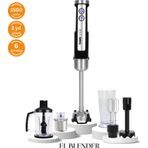 El Blender Seti Inox Doğrayıcı Kahve Ve Baharat Öğütücü Patates Ezici 1500 Watt
