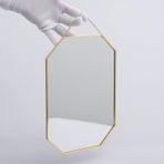 El Crea Designs 30x20cm Pirinç Gold Duvar Askılı Ayna Dekoratif Yapımı