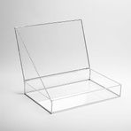 El Crea Designs 30x20x6cm Gümüş Cam Kapaklı Takı Aksesuar Çikolata Fotoğraf Kutusu Organizer Yapımı Dekoratif