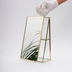 El Crea Designs 30x20x8cm Pirinç Gold Masaüstü Makyaj Aynası Dekoratif Yapımı