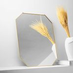 El Crea Designs 50x40cm Pirinç Gold Duvar Askılı Ayna Dekoratif Yapımı