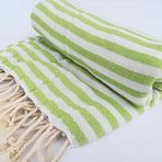 El dokuması Kök Boyalı Buldan Peştemal -%100 Organik Pamuk ve bambu 95x175 cm.Plaj ve Banyo Havlusu. Plaj, Banyo, Spa, Masaj ve Spor için (Yeşil Çubuk)