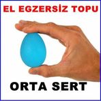 El Egzersiz Topu (Silikon) Mavi: Orta Sert