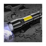 El Feneri LED USB Şarjlı-Metal Ultra Güçlü Parlak Zoom Ni Boy El Feneri [ A++]ortam Lambası Deprem,polis,janma,,bekçi Feneri [ A++]