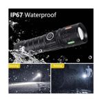 El Feneri LED USB Şarjlı-Ultra Güçlü Parlak Orta Boy El Feneri [enerji Sınıfı A++]ortam Lambası Deprem,,jandarma,zabıta,bekçi Zoom Yüksek Lümen Powerbank Özellikli (Yüksek Parlaklık)