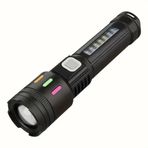 El Feneri Led USB ŞARJLI-Ultra Güçlü Parlak Orta Boy El Feneri [Enerji Sınıfı A++]Ortam Lambası Deprem,Polis,Jandarma,Zabıta,Bekçi Zoom Yüksek Lümen (YÜKSEK PARLAKLIK)