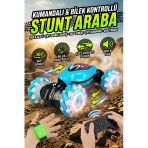 El Hareket Sensörlü Uzaktan Kumandalı Akrobat Araba 4X4 Işıklı Müzikli Çift Yönlü Drift Stunt Car