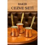 El Işçiliği 3’lü Bakır Cezve Seti