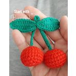 El işi, Amigurumi kiraz,limon, çilek, kabak, kalp anahtarlık