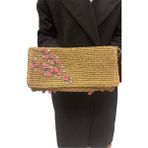 El Işi Iğne Oyası Detaylı Clutch El Çantası - Bej