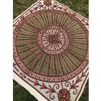 El İşi Otantik İşlemeli Boncuklu Taşlı Tel Kırma Masa Örtüsü 105x98cm 018