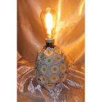 El İşi Seramik Abajur Led Işık Papatya Hand Made