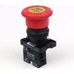 El-Max LAY5-ES542 Acil Stop Butonu - 400V 10A Pano Tipi (Kırmızı Mantar Kafa)