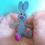 El Örgüsü Amigurumi Tavşan Oyuncak Bebek – %100 Pamuk Ip – El Yapımı ve Organik – Bebek ve Çocuklar Için Güvenli Oyuncak