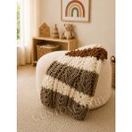 El Örgüsü Bebek Battaniyesi Alize Puffy Bebek ve Çocuk Battaniyesi Premium Tasarım - 95 x 100 cm